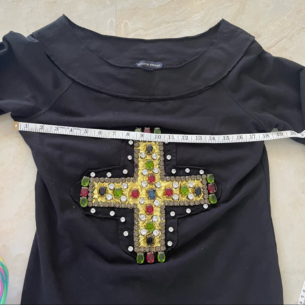 Boston Proper Rhinestone Sweatshirt - Picture 8 of 8